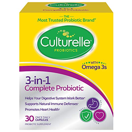 Culturelle Pro-Well 3-in-1 Complete Daily Formula, Once Per Day Dietary Supplement, Contains 100% Lactobacillus GG The Most Clinically Studied Probiotic, Plus Omega 3's, 30 Count