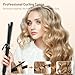 Curling Iron 1 Inch, Long Barrel Ceramic Hair Wand, Fast Heating Hair Curler with 12 Heat Settings with LED Display, Hair Curling Wand Styling and Lasting on All Hair Types, Dual Voltage for Travel