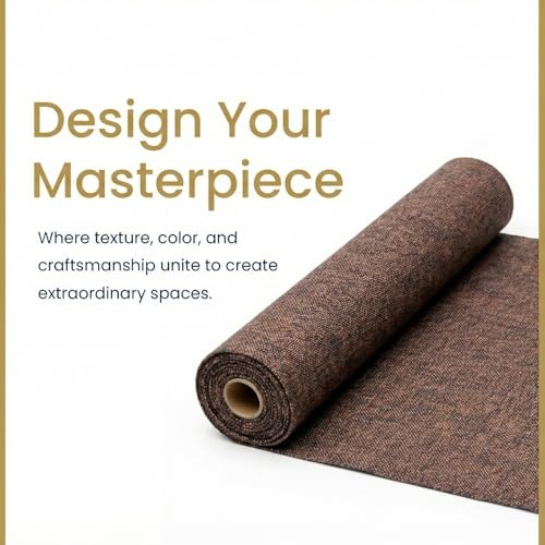 Image of Unstitched Cotton Fabric for Men and Women - Light Weight Trending Self Pattern Khadi Cotton Fabric Material (2.5 Meter, Royal Brown)