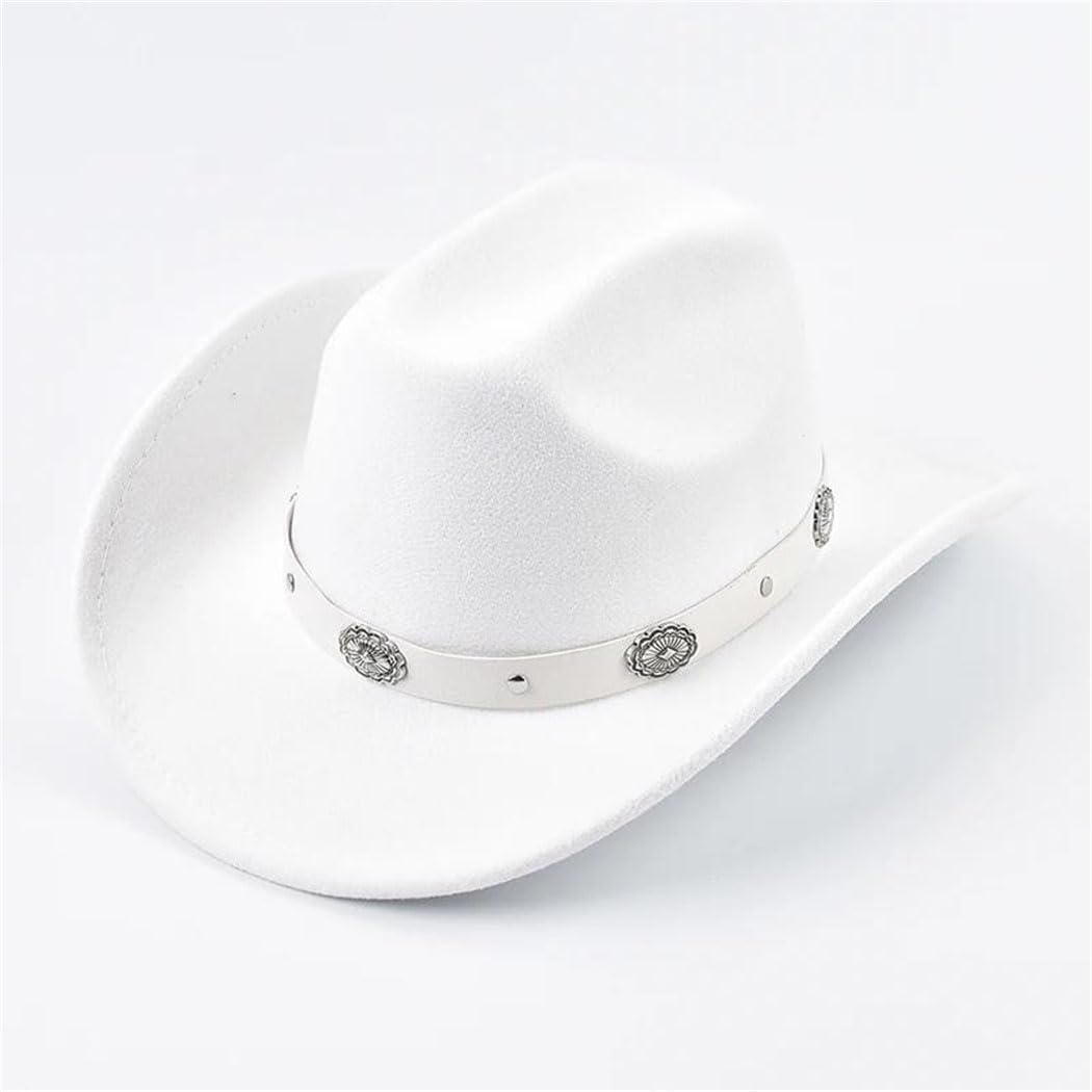 Women's Western Style Cowboy Cowgirl Hat Fashion Felt Hats Suitable for Western Events and Music Festivals
