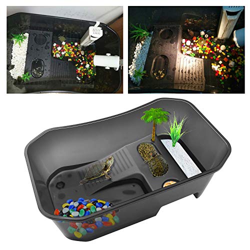 Rypet Turtle Tank Aquarium - Reptile Habitat, Turtle Habitat, Reptile Aquarium Tank for Crayfish Crab (Excluding… - Image 7