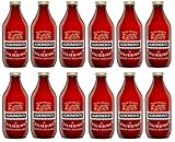 12 x Agromonte Salsa Pronta di Pomodorino Ciliegino salsa de tomates cherry preparada salsa tomate salsa tomate salsa puré de tomate botella de cristal de 330 g