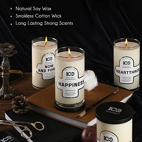 100Hrs Highly Scented Candle 3.14X6, 18.5Oz - Longest Burning Time Wax, Smokeless Cotton Wick, Pleasant Relaxing Romantic Scents, Popular Gift For Home, Women, Men - Happiness #TOP5