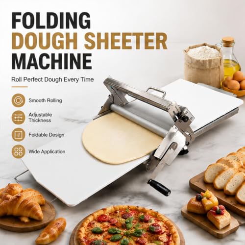 Laminadora de masa plegable manual para estirar masas de pizza sin esfuerzo 2