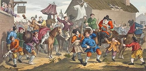 Toile Hudibras rencontre le Skimmington William Hogarth cadre deco salon 60x90cm