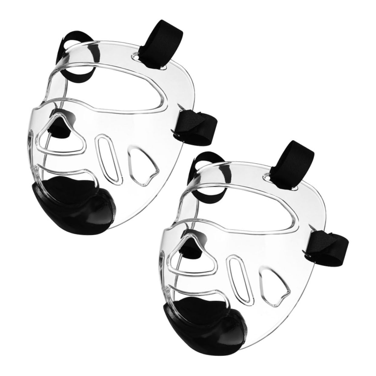 Ciieeo Protezione la Testa del Taekwondo 2 Pezzi Maschera Rimovibile in Plastica Temperata, Affidabile e Portatile per Allenamento e Karate