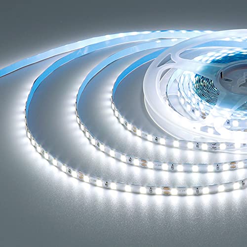 Tiras Led 10 Metros YUNBO 24V 10M Tira de luces LED Blanco frio 6000K Estrecho 5mm Flexible Alta Densidad 2835 SMD 600LEDs Brillo Alto Strip...