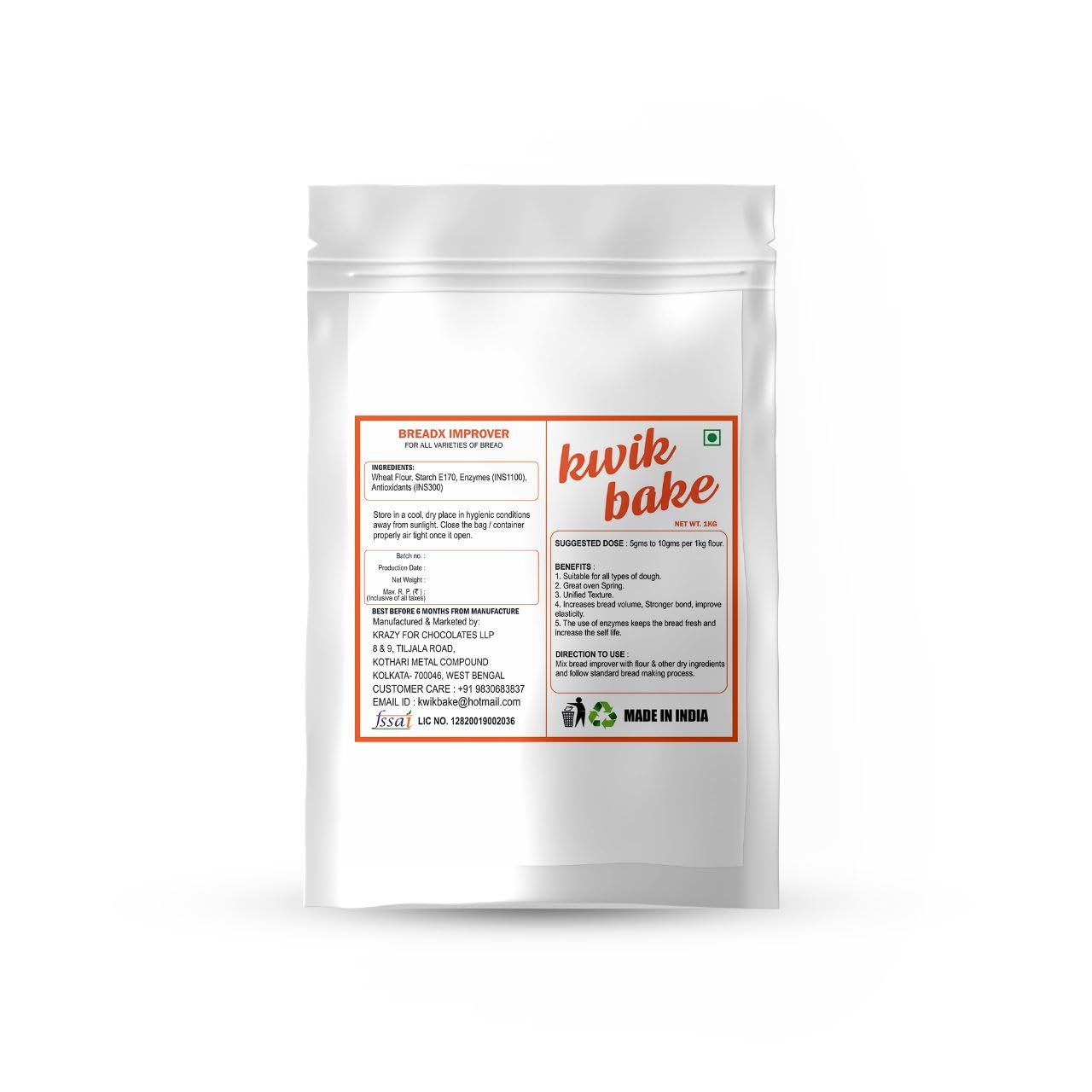 Kwik Bake BREADX Bread Improver 1kg (B0C9N1Y3VH) Amazon Price History, Amazon Price Tracker
