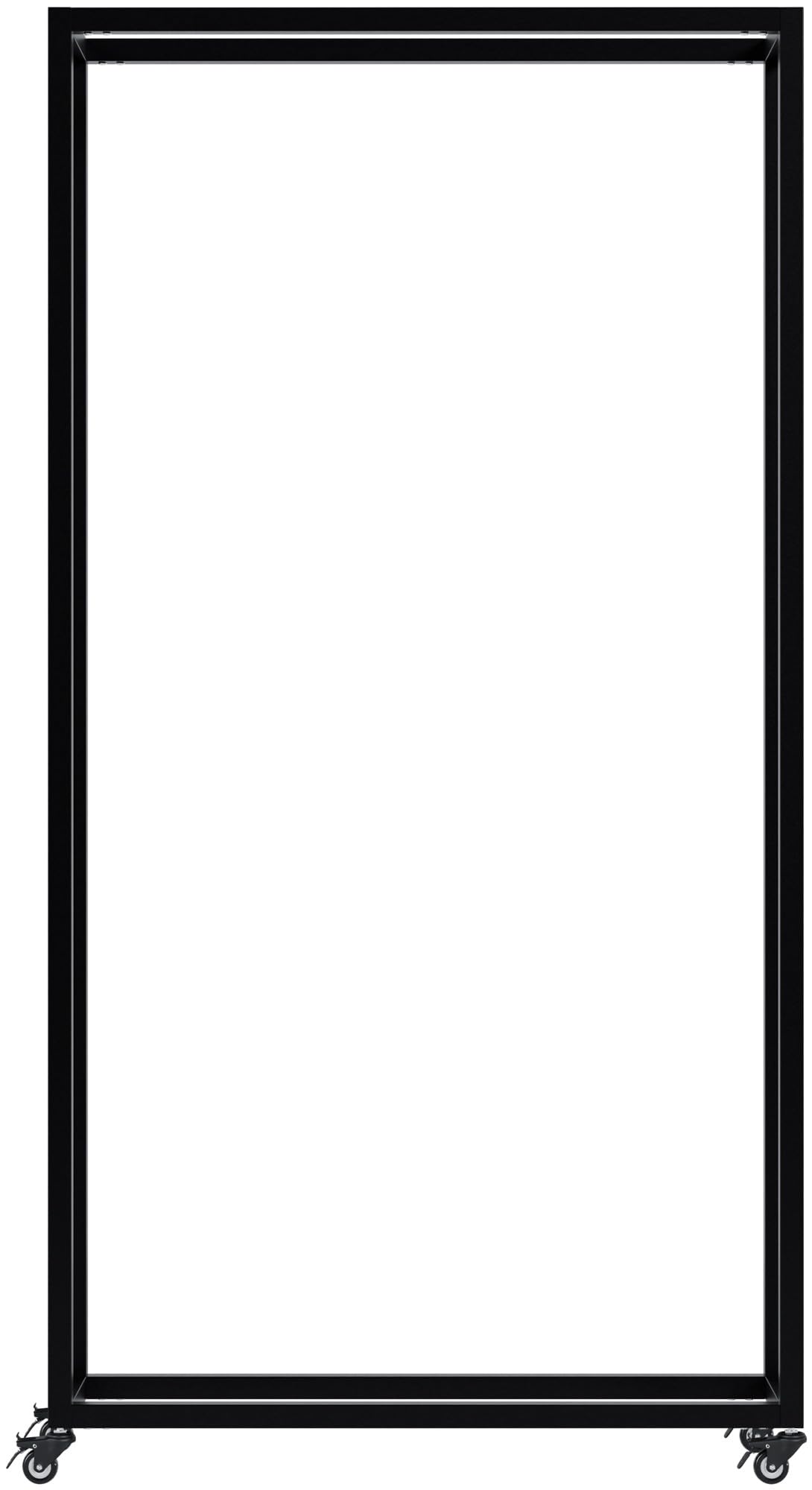 CLP Leñero metálico Interior con Ruedas Hilta, Soporte para Troncos de Metal Resistente, Almacenamiento de leña en el salón, Color:Negro, Tamaño:25x80x150 cm