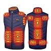 Verwarmd vest heren dames, USB elektrisch verwarmingsvest met 11 verwarmingszones 3 niveaus verstelbaar, winterlicht…