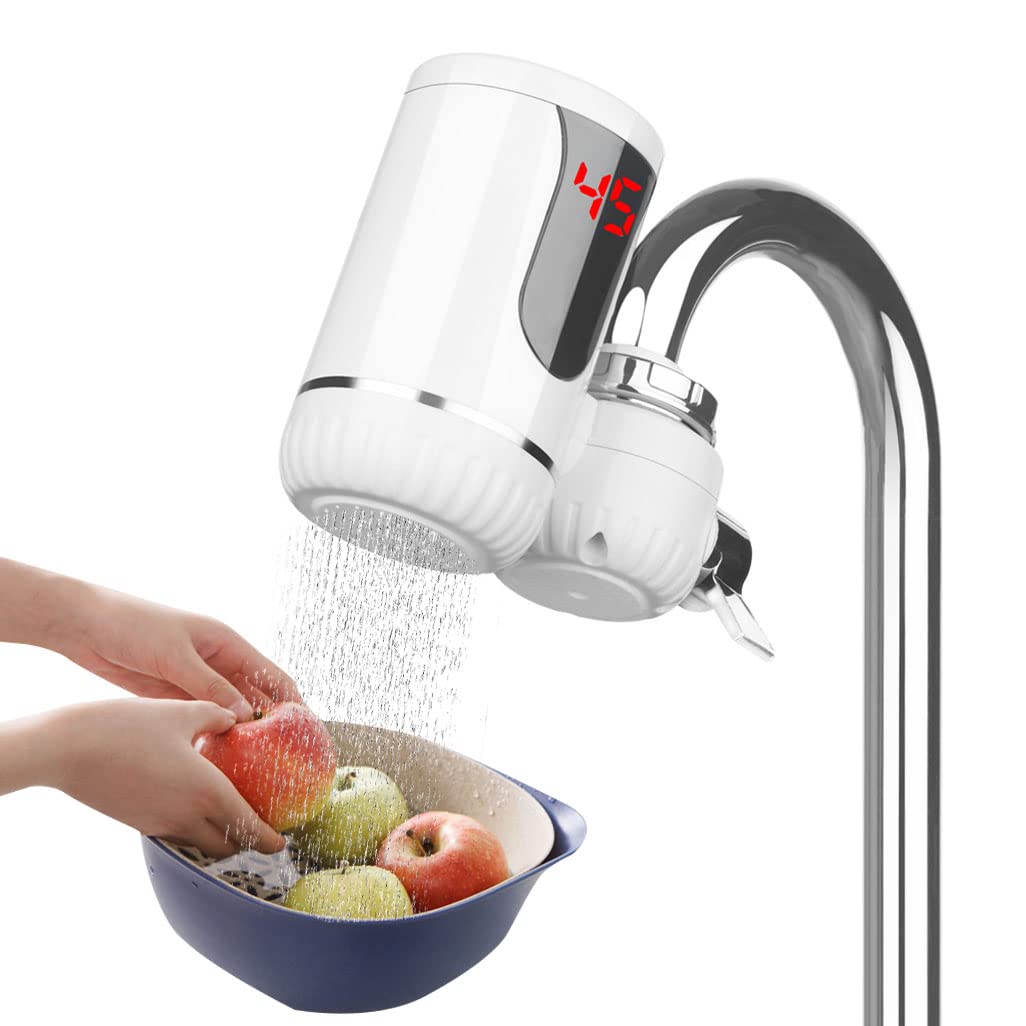 Amazon.co.jp: 温水器 高速加熱電気温水蛇口 LCD温度表示 電気給湯器