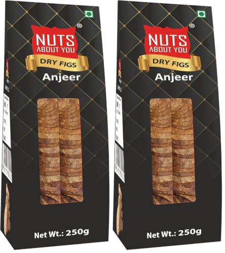 Image of Nuts About You DRY FIGS, 250 g | 100% Natural | Premium | Anjeer (Pack of 2)