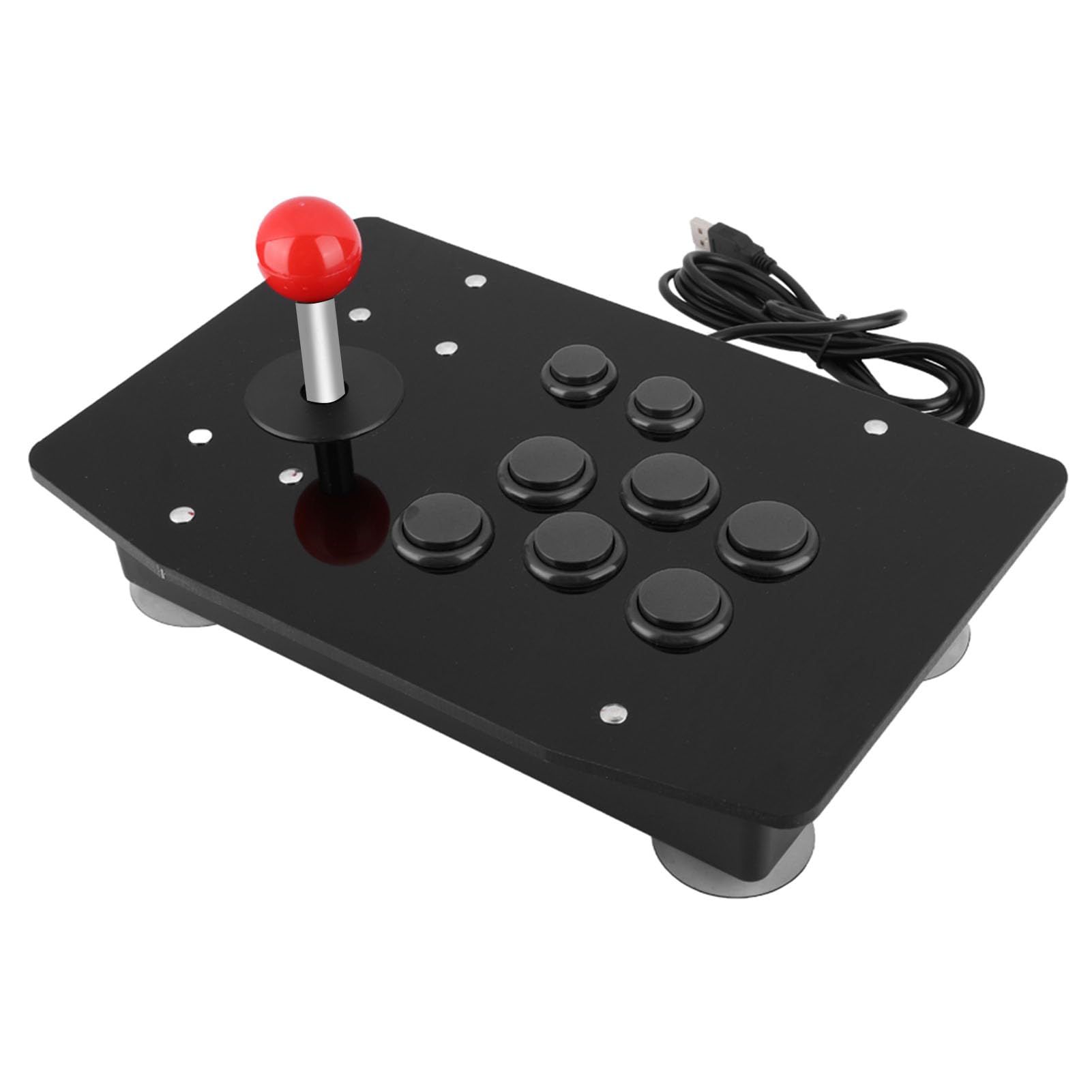 Controller per PC, Joystick di gioco Rocker Controller a 8 pulsanti con impugnatura di gioco con ventosa fissa da 50 mm Grande ventosa fissa, pulsanti a scheda 3D Riproduzione