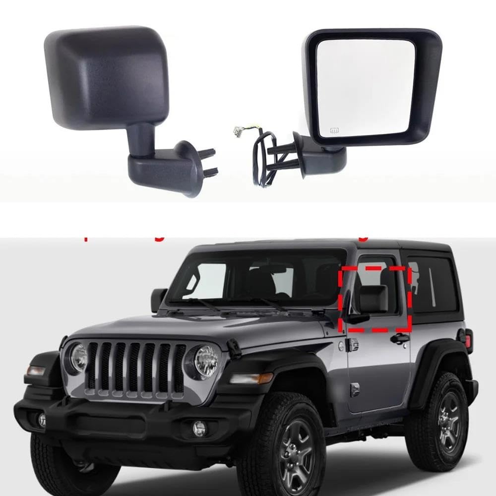 ドアミラー 車 サイドドア バックミラー 調整可能 ジープラングラー tj jk 1997-2018 ドアミラー 車 サイドドア バックミラー 調整可能 ジープラングラー tj