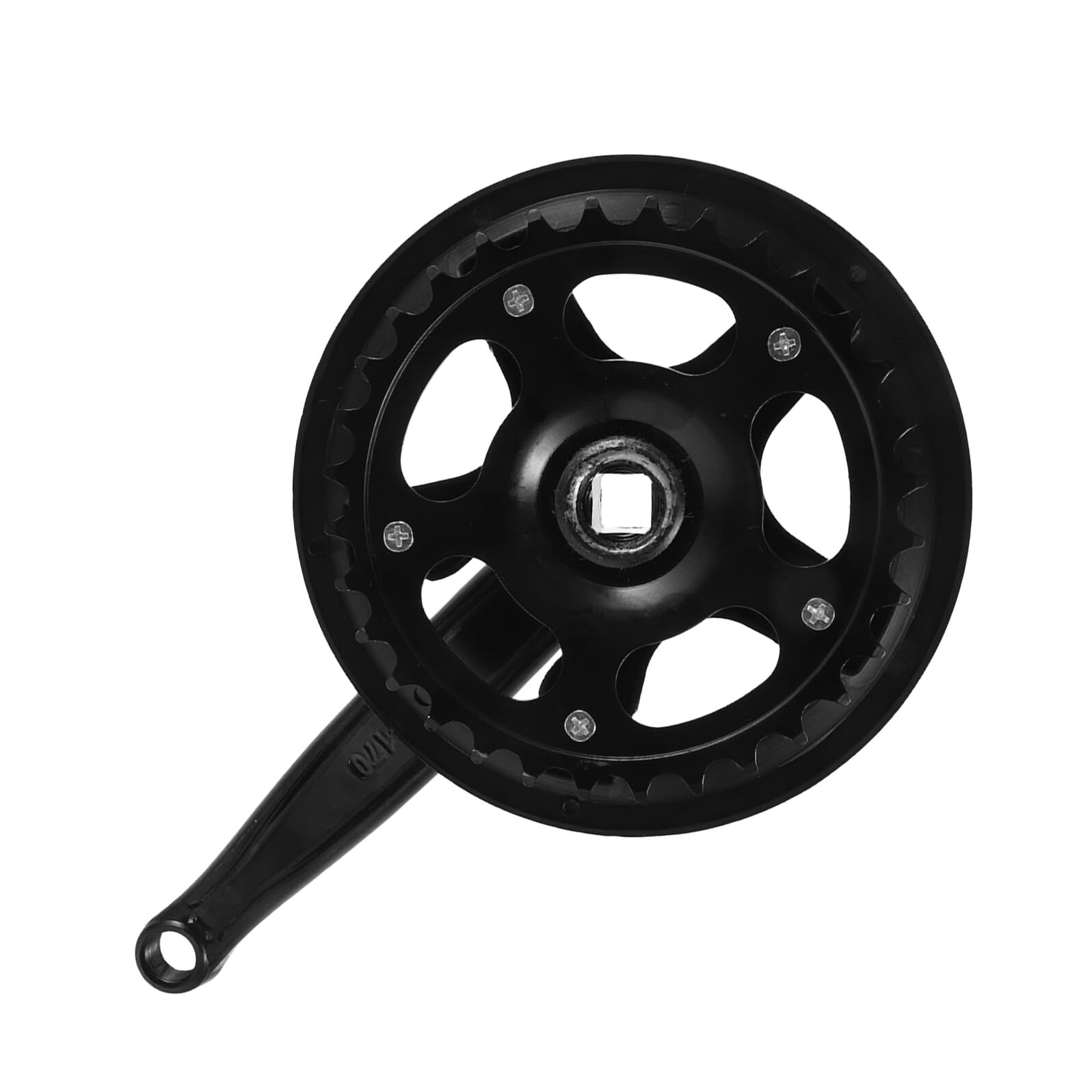 Set Guarnitura Bici con Braccio Pedivella Conico Quadrato 32 Denti in Lega con Protezione Corona, Guarnitura per Mountain Bike e Bici Elettrica, Installazione Rapida per Uso