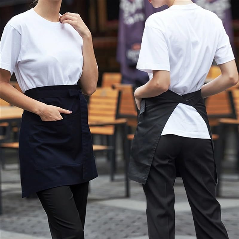 MEAKTSMI Grembiule in tela per il caffè Professionale Regolabile in Tela Abbigliamento da Lavoro Multiple Tasche Per Personale Rist