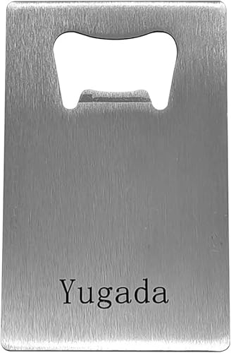Miniatura 7 de Yugada 50 unidades de abrebotellas de tarjetas de crédito, a granel, de acero inoxidable, para tarjetas de cerveza, abrebotellas, abrebotellas,