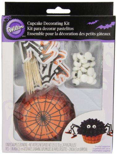 Wilton 415-0382 Halloween Baking Cup Decorating Kit with Sprinkles
