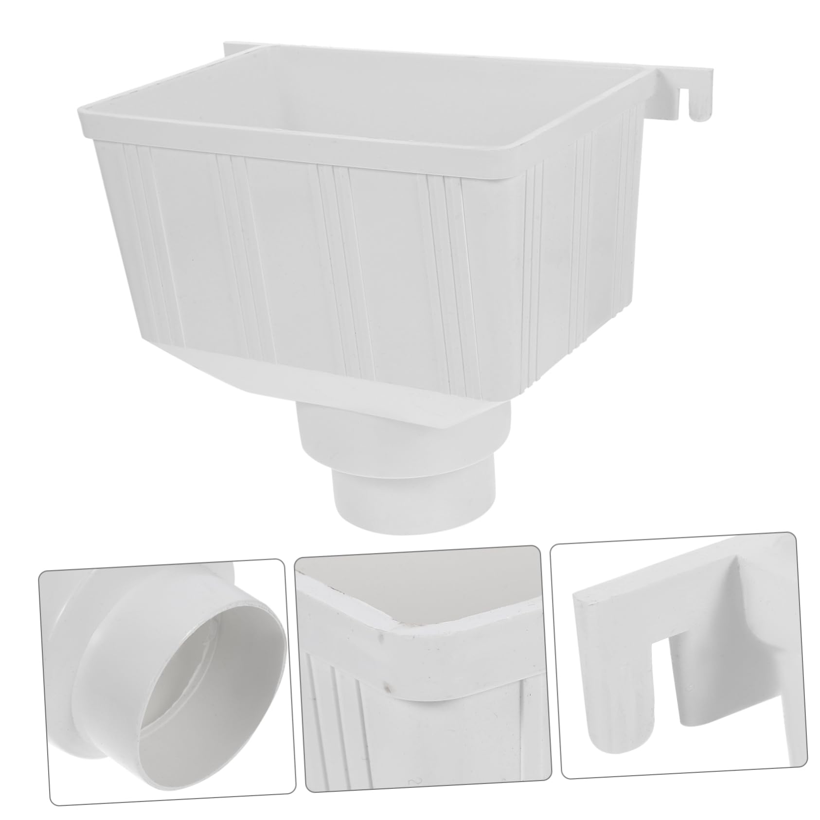 Gadpiparty Aleros Agua De Lluvia Pvc Accesorios De Drenaje Alcantarillado Embudo Agua Cubo De Lluvia Colección De Agua Barriles Canal Desviador De Agua Tren Canal Bajante Cubo Adaptador De