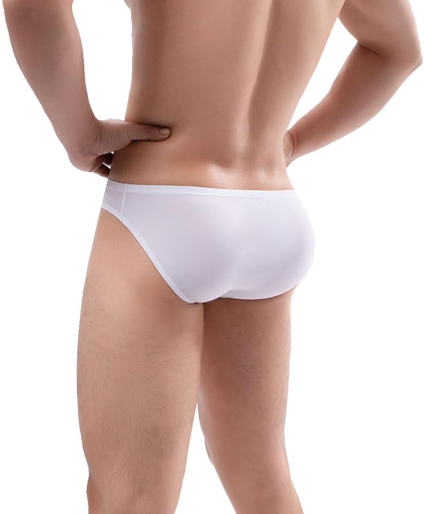 Summer Code Men's Low Rise Hip Briefs Ice Silk Bikini Underwear Ultra-Thin Sweat Absorbing Panties - Image 5