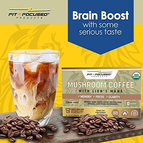 Organic Mushroom Coffee Pods With Lion's Mane by Fit and Focused Keto