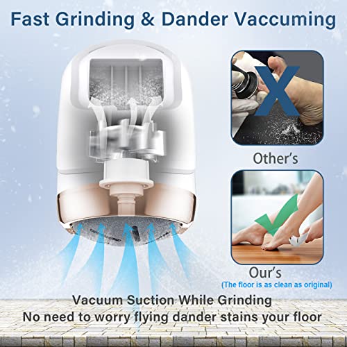 Electric Callus Remover For Feet (With Dander Vacuum Cleaner), Rechargeable Foot Callus Remover Pedicure Tools Foot File, Professional Foot Care Kit Deadskin Remover With 3Heads&2Speed,Lcd Display #TOP3