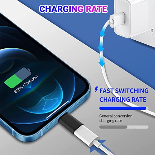 Image of (Apple c Type to Lightning Adapter) (3 Pack USB-C to Lightning Cable Adapter, Type-C to 8 Pin Male PD Fast Charging Data Sync Connector for Phone 15 14 13 12 11 x xr Air Pods iOS Devices