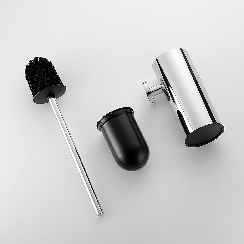 Floor/Wall Mounted Toilet Brush Bathroom Stainless Steel Toilet Brush Rustproof Light Luxury