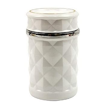 Oshotto Fire Proof Car Portable Diamond Design Ashtray (White)