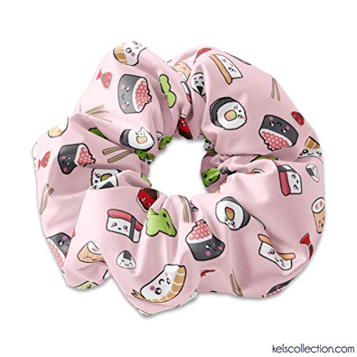 Kawaii Sushi Scrunchie Hair Tie, Cartooon Sushi Scrunchys Hair Accessory, Cute Scrunchies, Great Birthday Party Favors