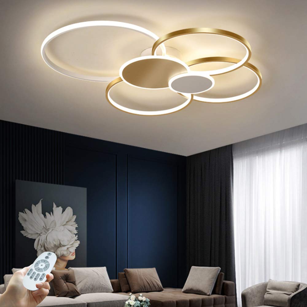 Lumière variable de 3000K à 6000K pour ce plafonnier LED télécommandé géométrique - 8