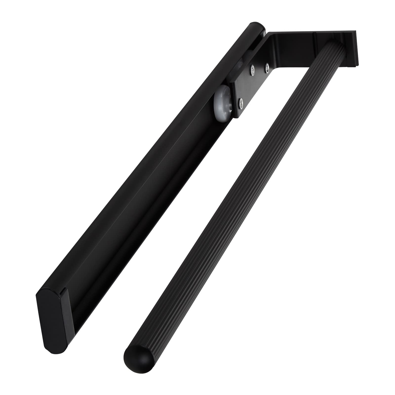 SOTECH Porte-Serviettes en Aluminium TED 1 Bras Noir Mat (450-730 mm, télescopique) Porte-Serviettes télescopique pour la Salle de Bains ou la Cuisine