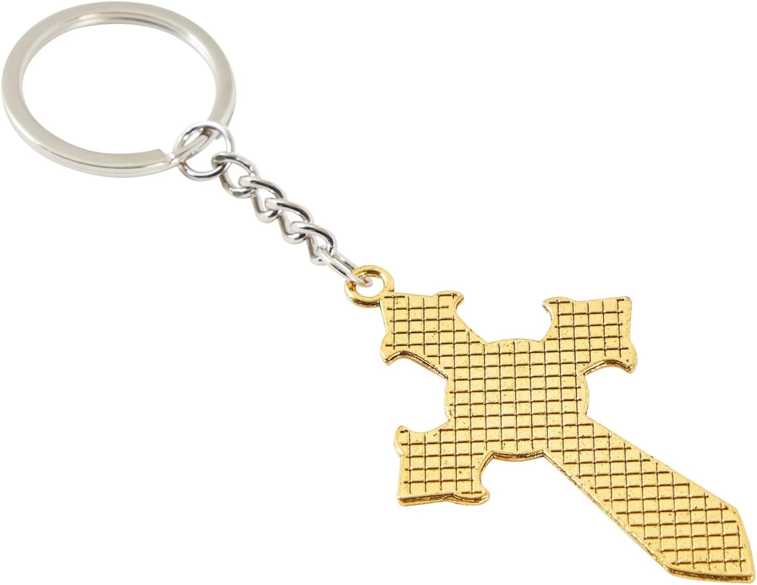 Juvale 24 Pack Christian Cross Keychains, Bulk Religious Key Holders for First