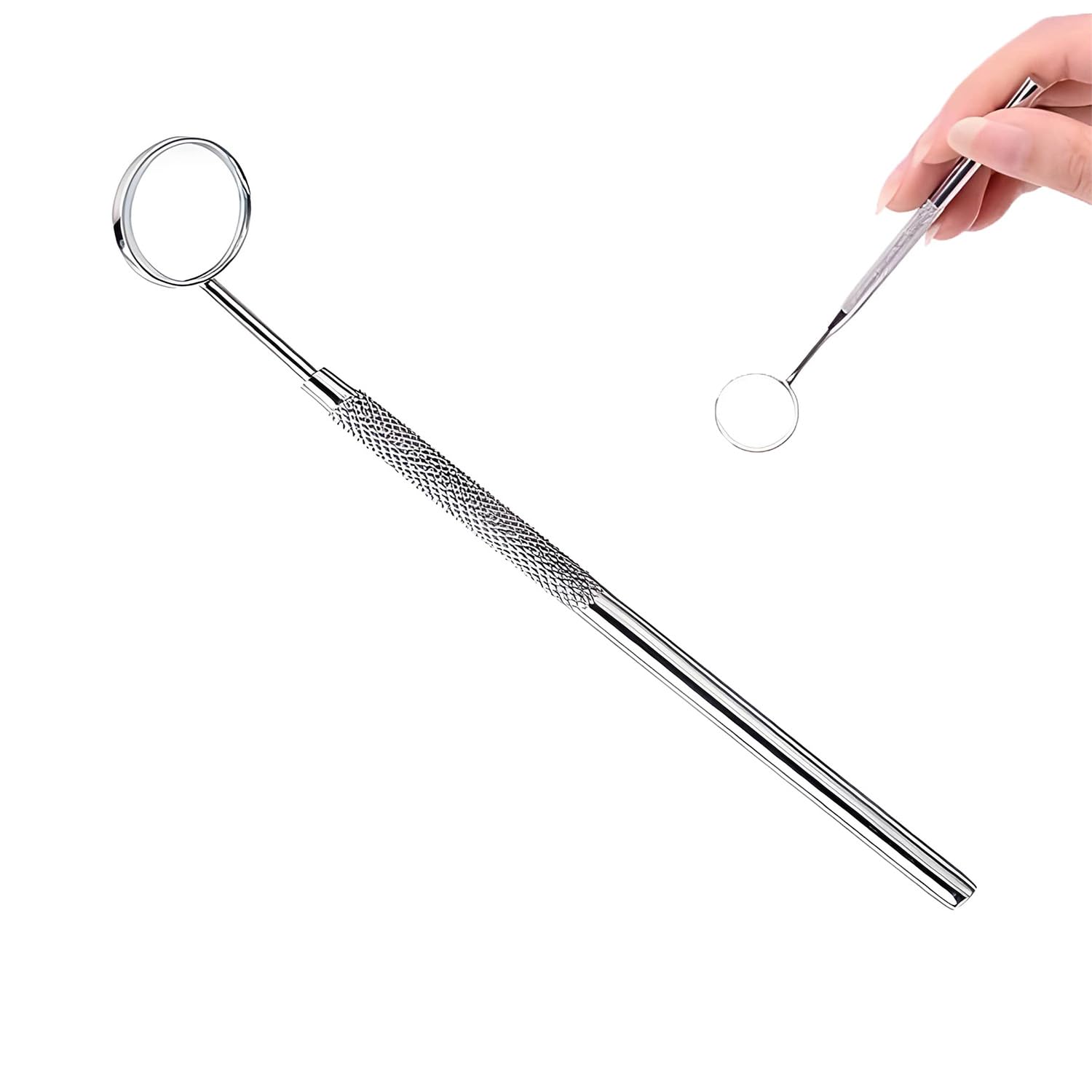 YNR Oral Dentistry Dental Oral Hygiene Mouth Mirror Stainless Steel Handle Dentist Tool for Teeth Cleaning Inspection Daily