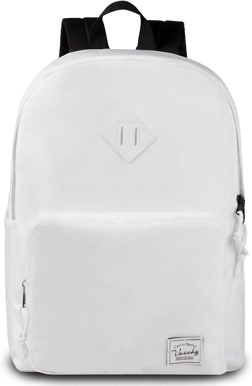 School Backpack, Ultra Lightweight Backpack for Men Women Bookbag for Kids Teen Boys Girls White