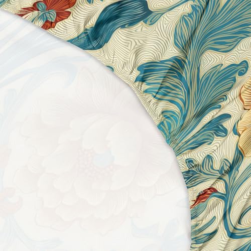 Drap housse microfibre 140x200 cm motif phoenix jaune rétro