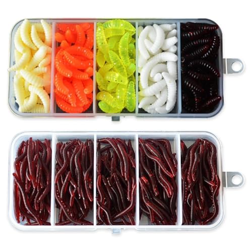 Casenly 350 Pièces Silicone Leurre de Pêche en...