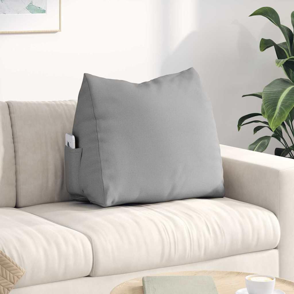 Poduszka na plecy Chmura szara 60 x 20 x 50 cm miękka tkanina