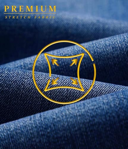 Image of ETHANOL Men's Straight Knit Denim Jeans