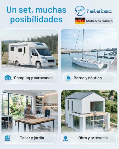 Miniatura 7 de Feletec Adaptador Cee A Enchufe Schuko 35 Cm Cable Para Autocaravana, Camping Y Caravana Ip44, H07rn-F 3g2,5, 230v 16a