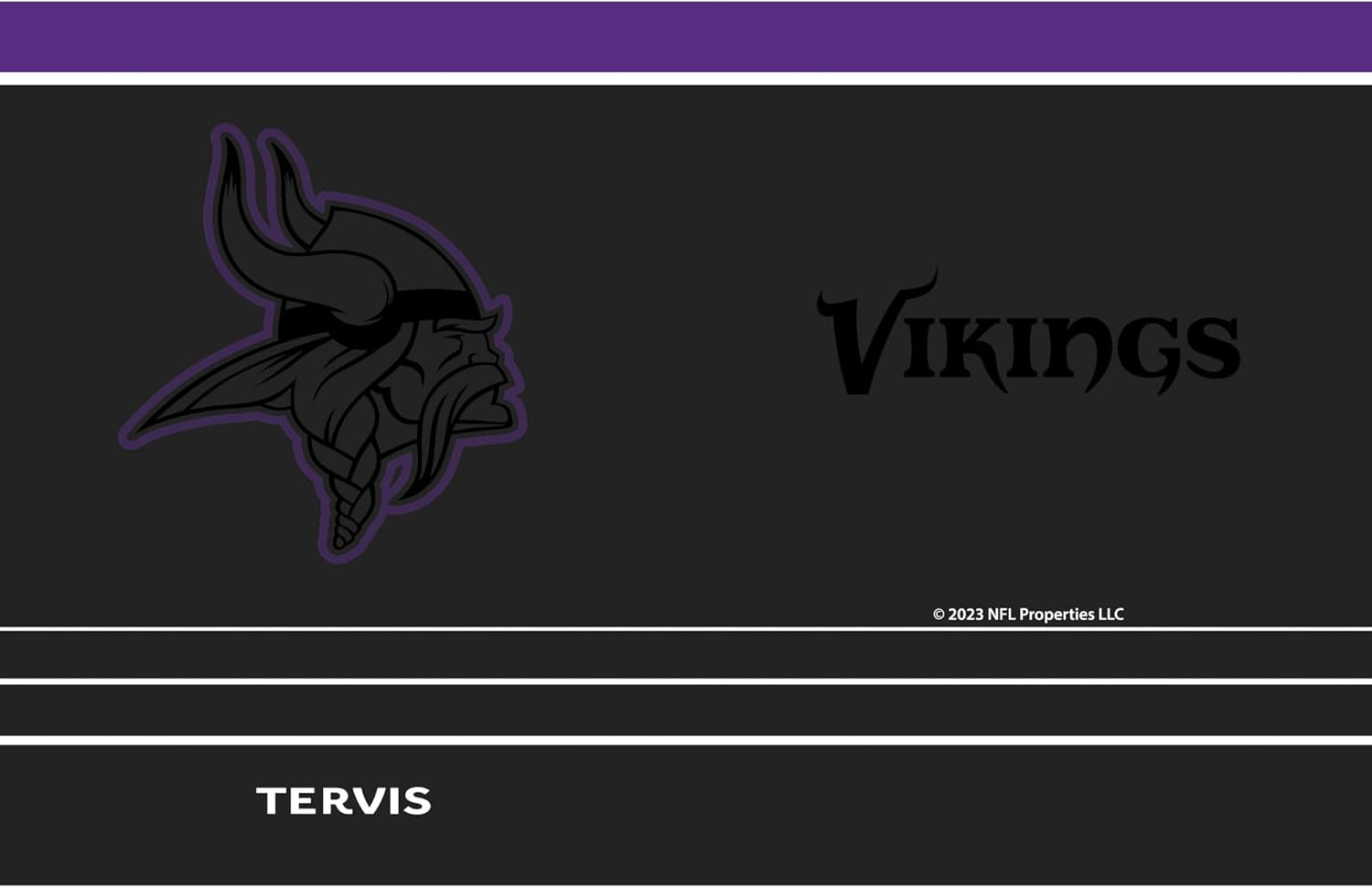Tervis Traveler NFL Minnesota Vikings - Night Game Triple Insulated Tumbler Travel Cup Keeps Drinks Cold & Hot, 30oz, Stainless Steel - Image 2