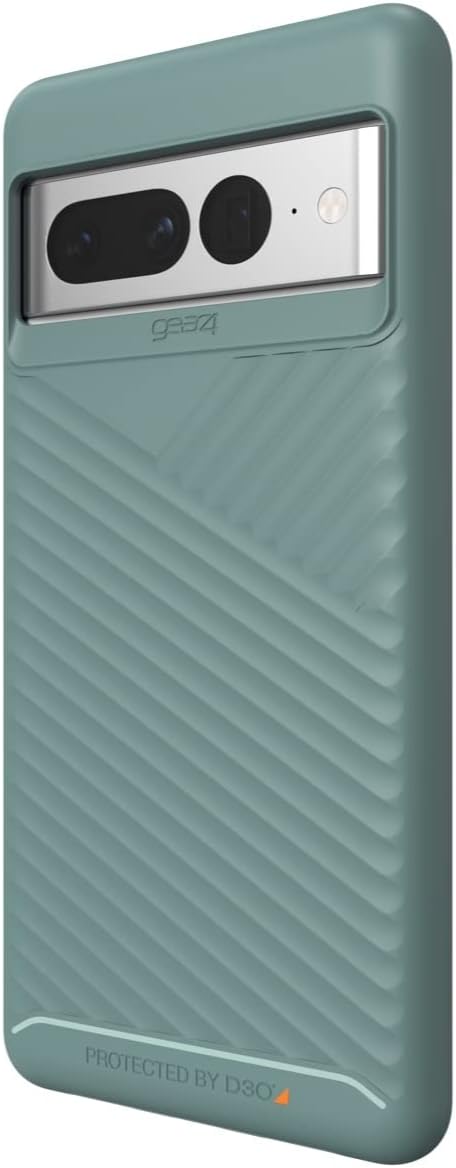 ZAGG Gear4 Denali Google Pixel 7 Pro Phone Case (Green), D30 Drop Protection up to 13ft / 4m, Wrks with Wireless Charging Systems, Lightweight and Transparent