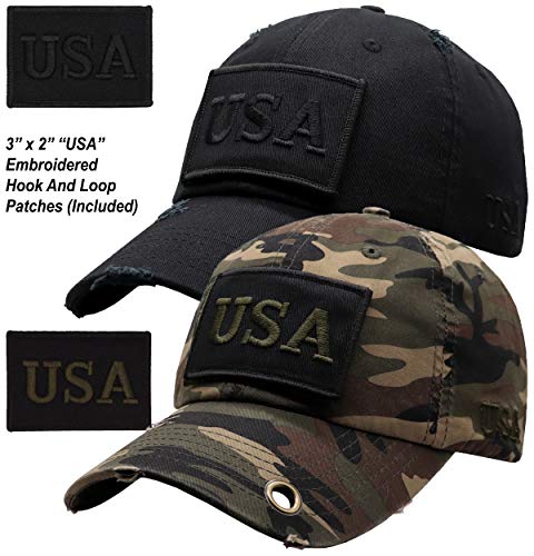 Image of Antourage American Flag Unisex Baseball Hat for Men and Women | USA Flag Mesh Snapback Flat Visor Cap + 2 Patriotic Patches