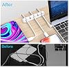 Organizador de cables para escritorio INCHOR, clips organizadores de cables blancos, paquete de 2 4