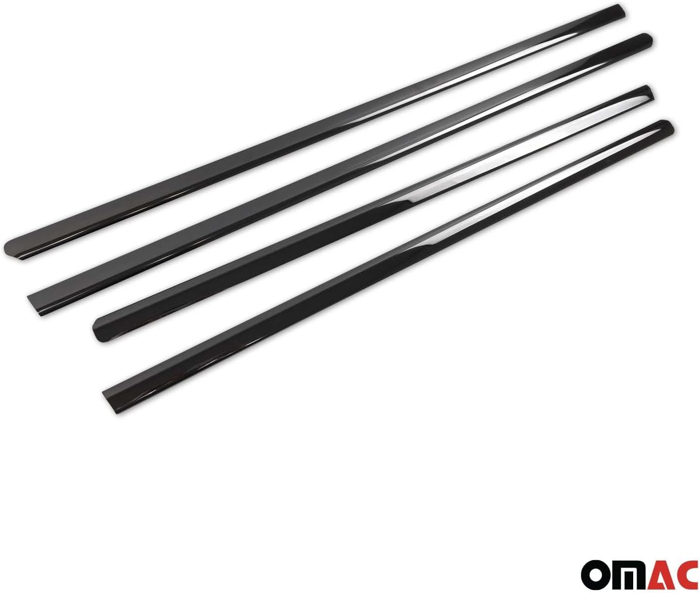 OMAC Window Molding Trim for Mercedes M Class W164 2005-2011 Stainless Steel Dark 4X