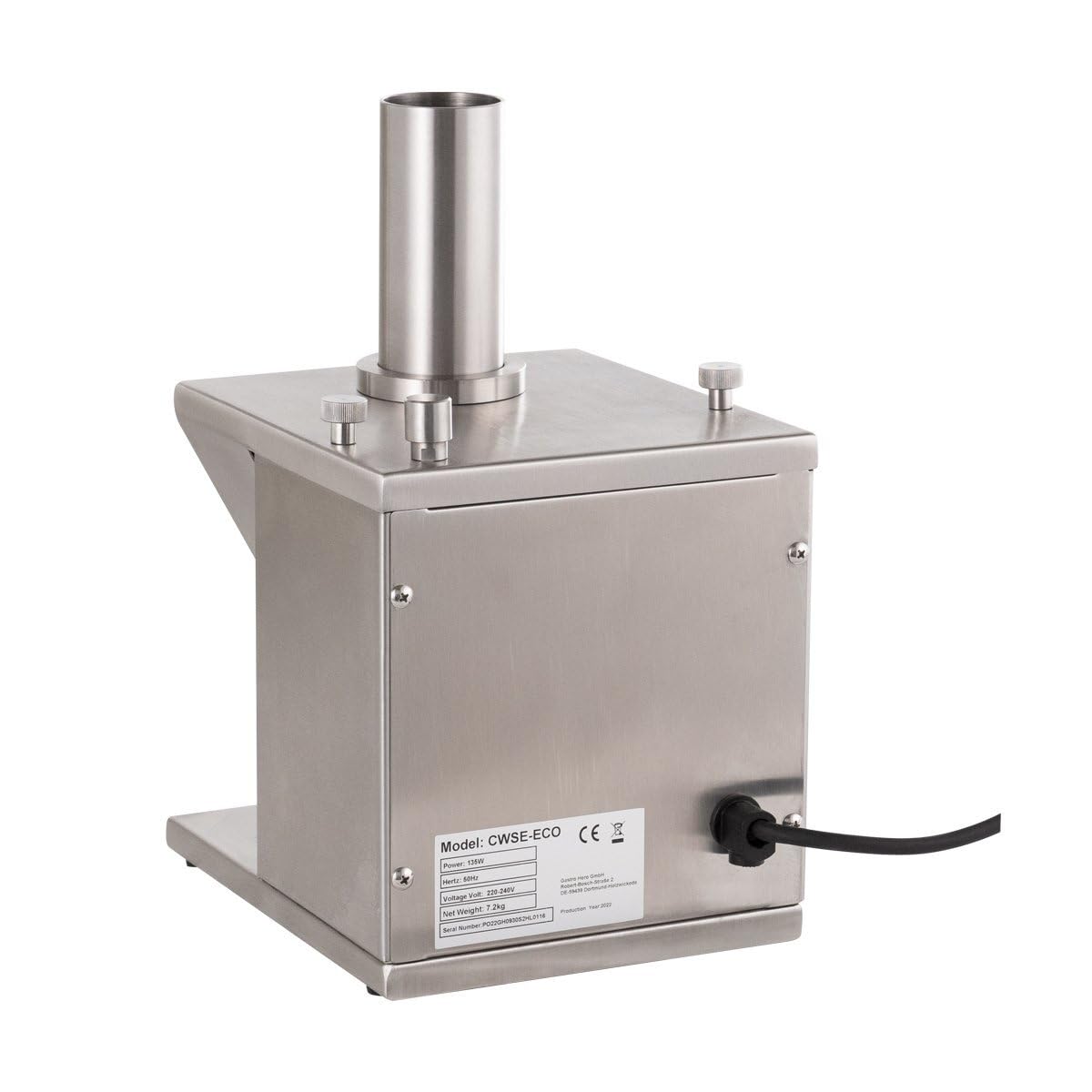 GastroHero Currywurst Schneider ECO elektrisch Wurstschneider Edelstahl Imbiss Schneidemaschine Wurstschneider 5–30 mm Schnittbreite 230 V