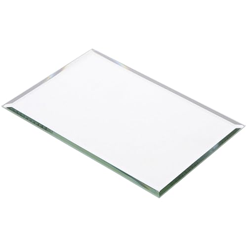 Plymor 4" x 6" Rectangle, 3mm Thick Beveled Glass Mirror - 6"L x 4"W