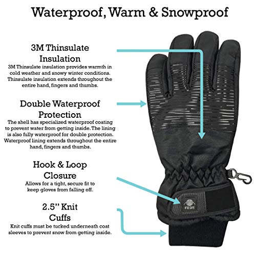 Image of N'Ice Caps Kids Waterproof Winter Thinsulate Warm Gloves