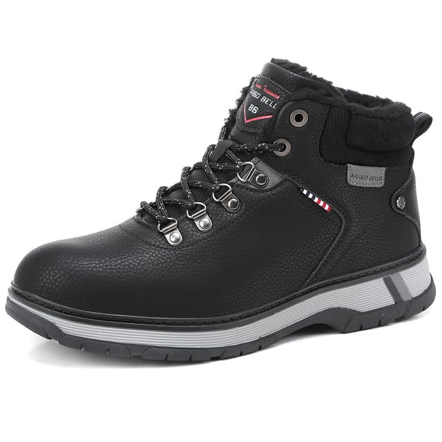 ARRIGO BELLO Scarpe Uomo Invernali Scarponcini Stivali Neve Boots 41-46 | Fodera di Pelliccia Calda e Rete Traspirante, Lacci, Leggero, Antiskid, Casual, Trekking, Montagna, Invernale Stivalet