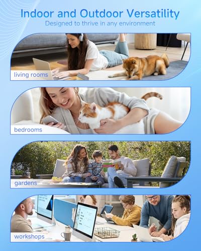 Image of 1-Tap Setup WiFi Extender, Dual Band 5GHz /2.4GHz WiFi Signal Booster, 12880 Sq.Ft WiFi Range Extender, 105 Devices Supported, Ethernet Port & High Speed Signal Amplifier